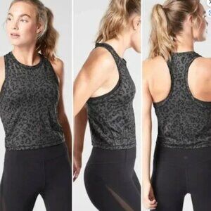 Athleta‎ Shanti Crop Leopard Tank Size Medium